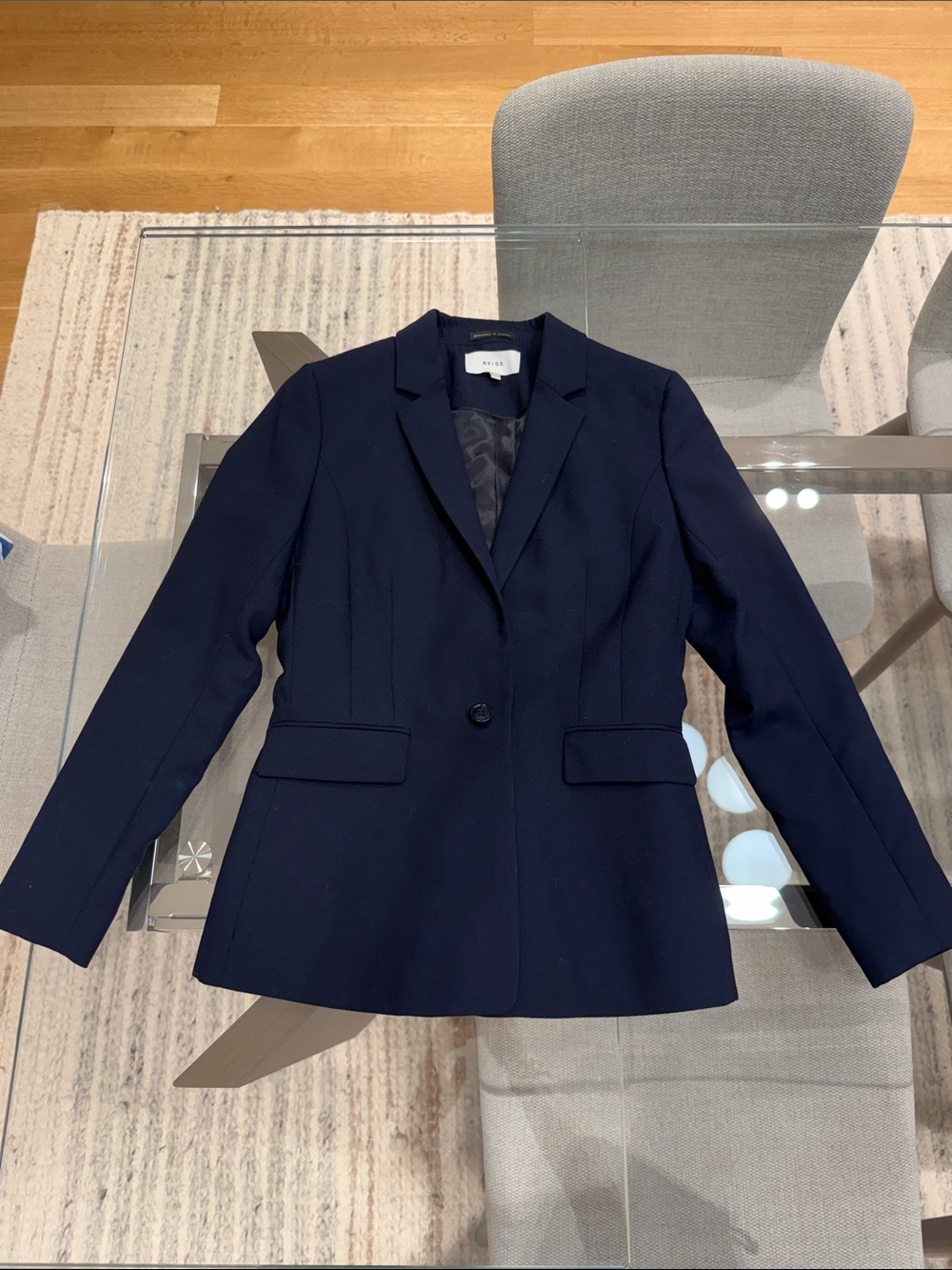 Reiss Women's Navy suit - tailored jacket and skirt